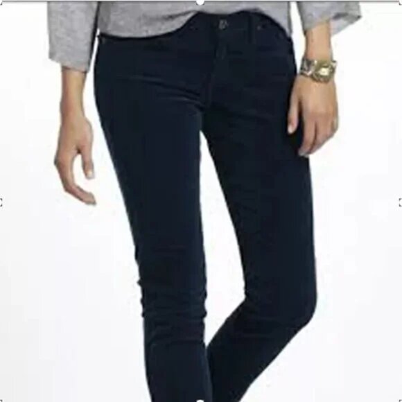 Ag The Stevie Navy Corduroy Ankle Pant Straight Leg Size 32R - Picture 4 of 14